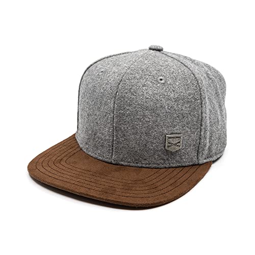 Hand und Feuer Snapback Cap Casual Business Hellgrau Filz One Size von Hand und Feuer