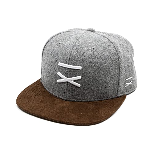 Hand und Feuer Snapback Cap Classic Hellgrau Filz XL von Hand und Feuer