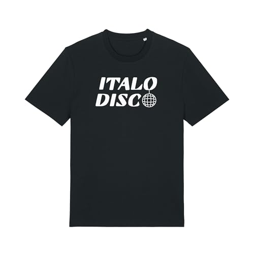 Hand und Feuer Unisex T-Shirt Italienisch Italo Disco Schwarz M von Hand und Feuer