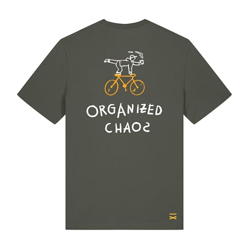 Hand und Feuer Unisex T-Shirt Organized Chaos Khaki XXL von Hand und Feuer