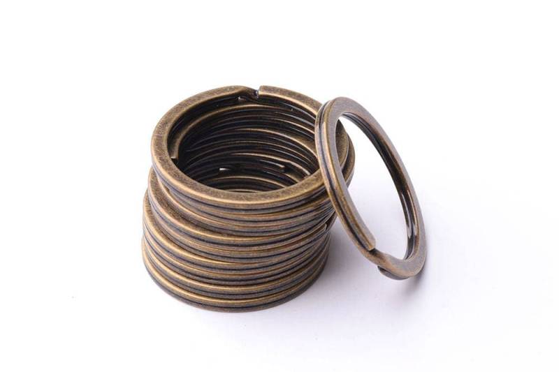 10 Stücke Bronze Split Schlüsselring 30mm Große Spaltringe Runde Flache Zubehör von HandCraftCP