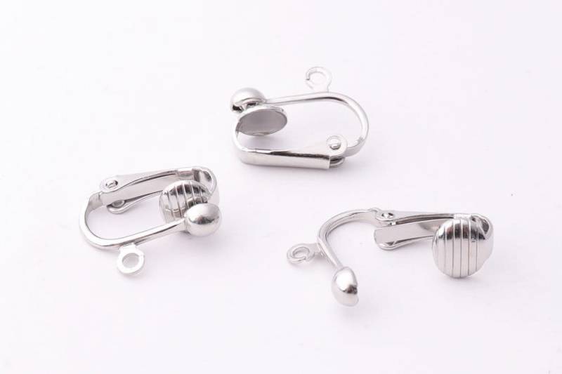 6Paare Silber Clip Auf Ohrring Metall Konverter Nicht Durchbohrt Adapter Ohr Clips von HandCraftCP