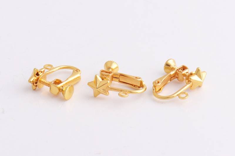 6Pairs Clip Auf Ohrringe Konverter Gold Clip Ohrstopper Ohrring Clips Stern On Ear Adapter von HandCraftCP