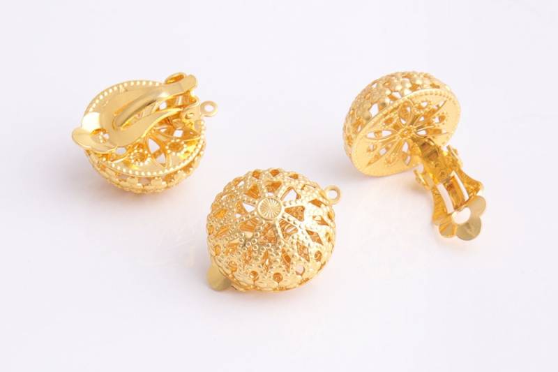 6Pairs Hohlclip Auf Ohrring Gold Clips Ohrringe Ohrclips Ohrclip Adapter von HandCraftCP