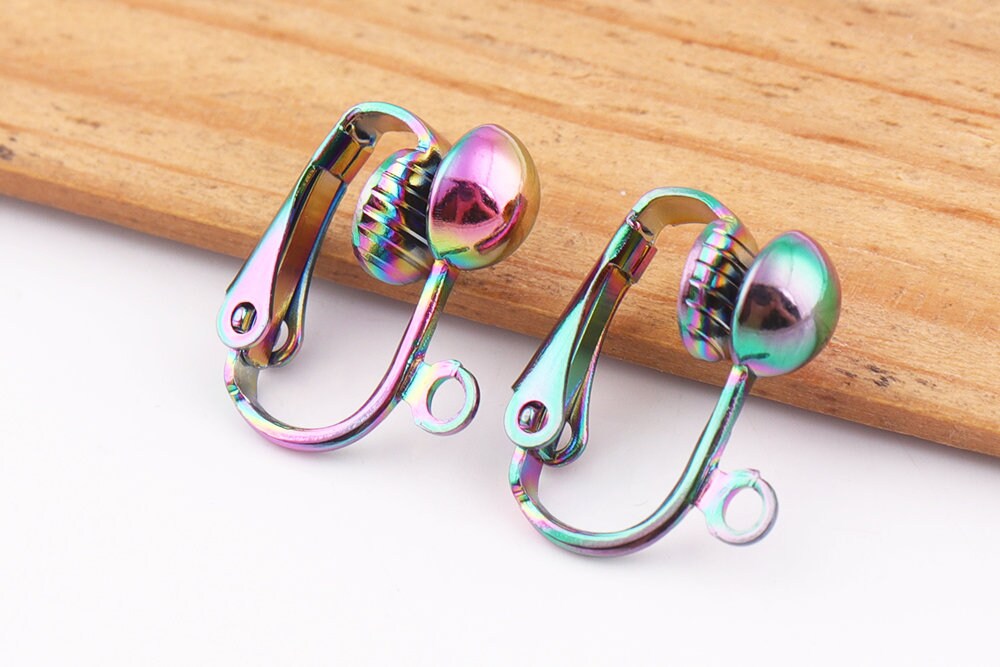 Regenbogen-Clip Auf Ohrringe Converter Messing Clips Konverter Nicht Durchbohrt Clip Adapter Ohr Ohrring Regenbogen-Clip Auf Ohrringe Converter Messing Clips Konverter Nicht Durchbohrt Clip Adapter Ohr Ohrring von HandCraftCP