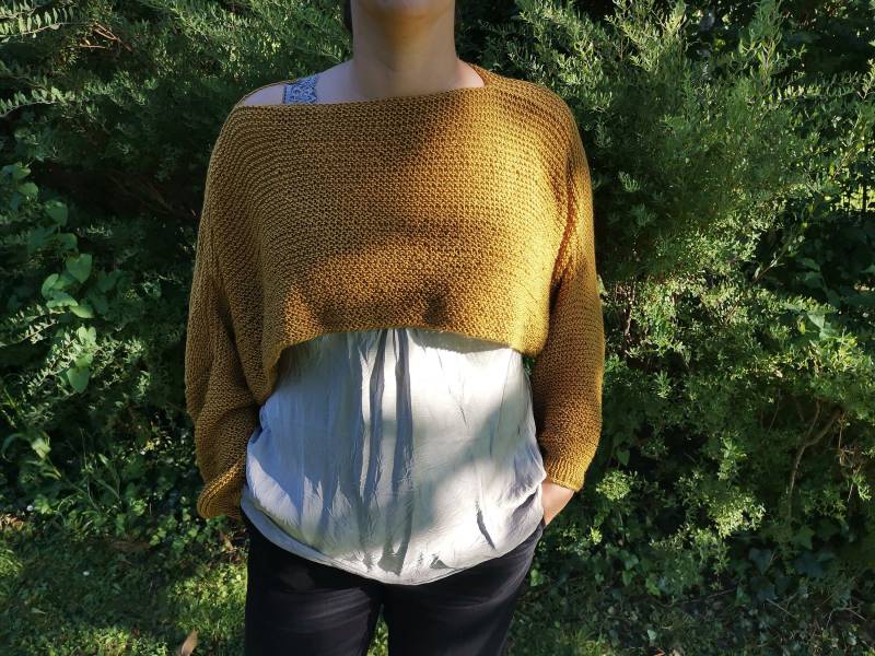 Kurzpullover, Poncho, Gestrickt, Crop Kurzpullover, Poncho, Gestrickt, Crop von HandGemachtShop