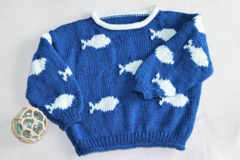 Fisch-Pullover Fisch-Pullover von HandKnitbyLiz