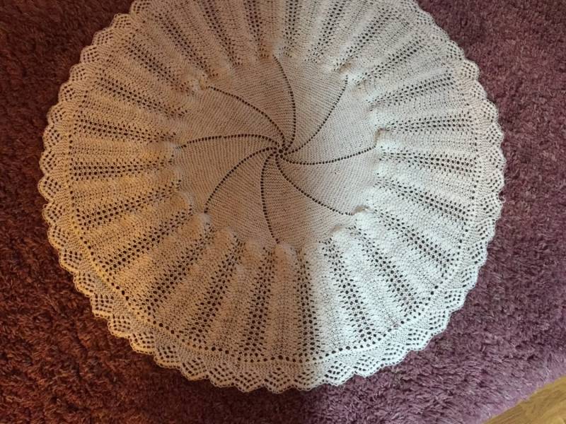 Hand Gestrickter Taufschal von HandKnitting4Sale