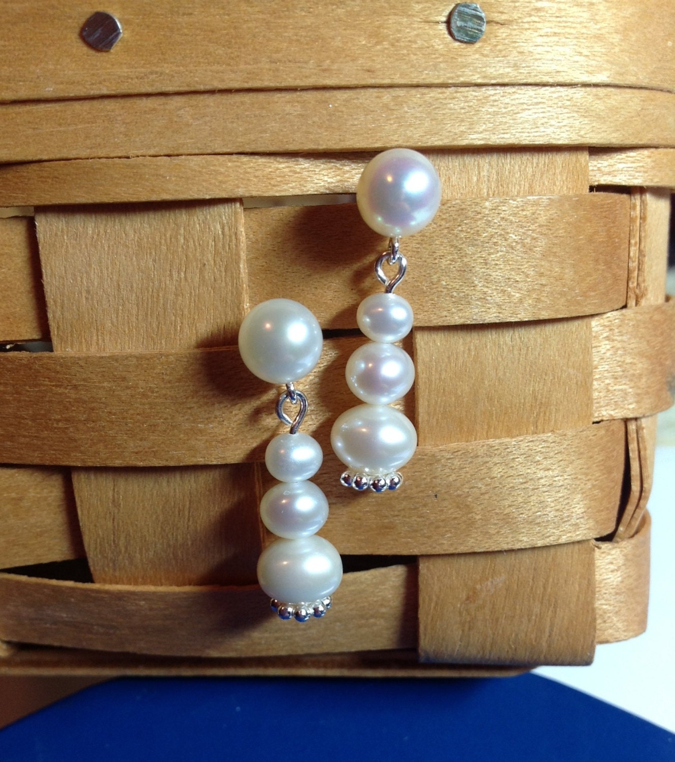 925 Sterling Silber Zuchtperle Ohrringe Brautschmuck von HandMadeBySunshine