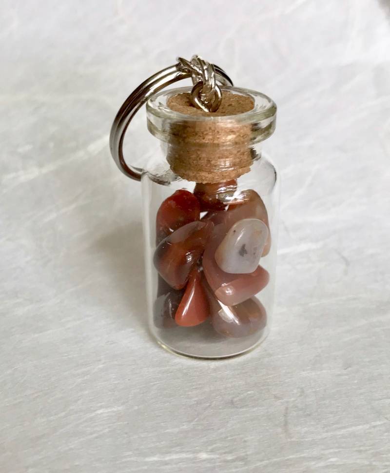 Lake Superior Achat Schlüsselanhänger Minnesota Souvenir, Stein Flasche von HandMadeBySunshine