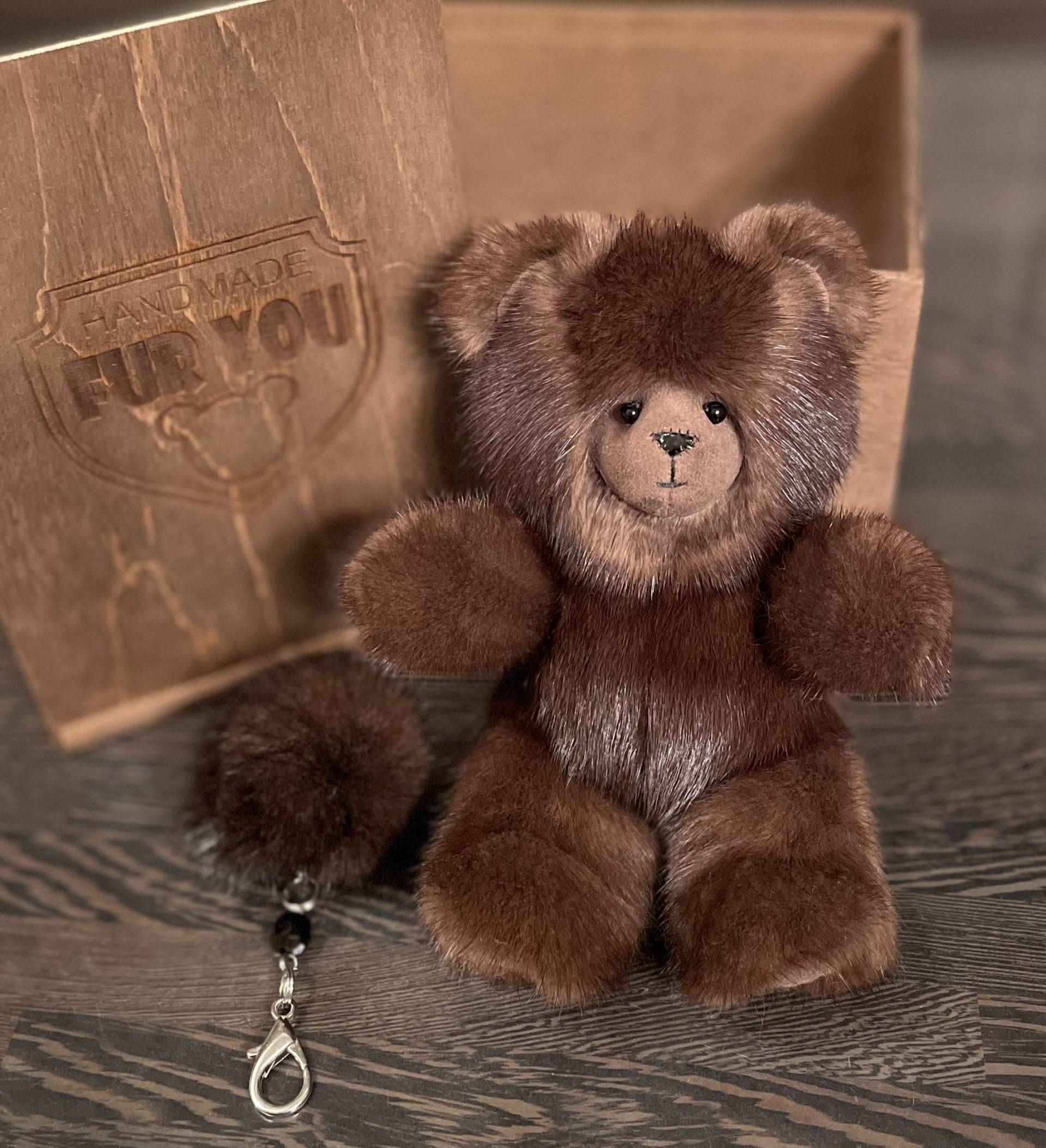 Brauner Echter Nerzbär, Pelz-Schlüsselanhänger, Flauschiges Sammlergeschenk, Kostenloser Versand, Personalisiertes Geschenk, Handgefertigter Brauner Echter Nerzbär, Pelz-Schlüsselanhänger, Flauschiges Sammlergeschenk, Kostenloser Versand, Personalisiertes Geschenk, Handgefertigter von HandMadeFurU