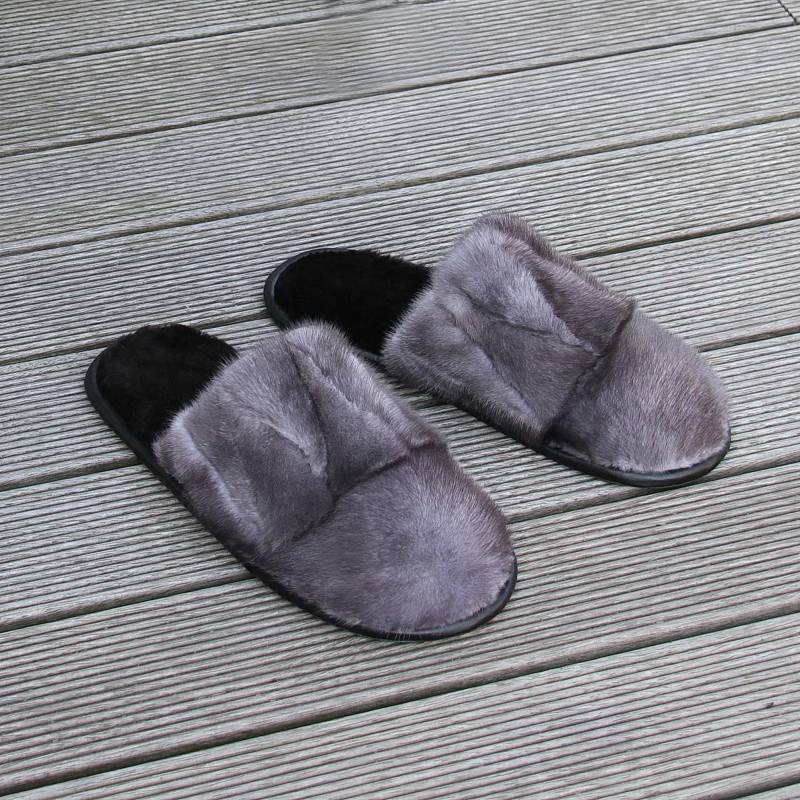 Echter Nerzpelz Für Damen Handgefertigte Luxusschuhe, Graue Naturpelz-Hausschuhe, Elegantes, Gemütliches Geschenk Sie, Flauschige Lounge-Schuhe Echter Nerzpelz Für Damen Handgefertigte Luxusschuhe, Graue Naturpelz-Hausschuhe, Elegantes, Gemütliches Geschenk Sie, Flauschige Lounge-Schuhe von HandMadeFurU