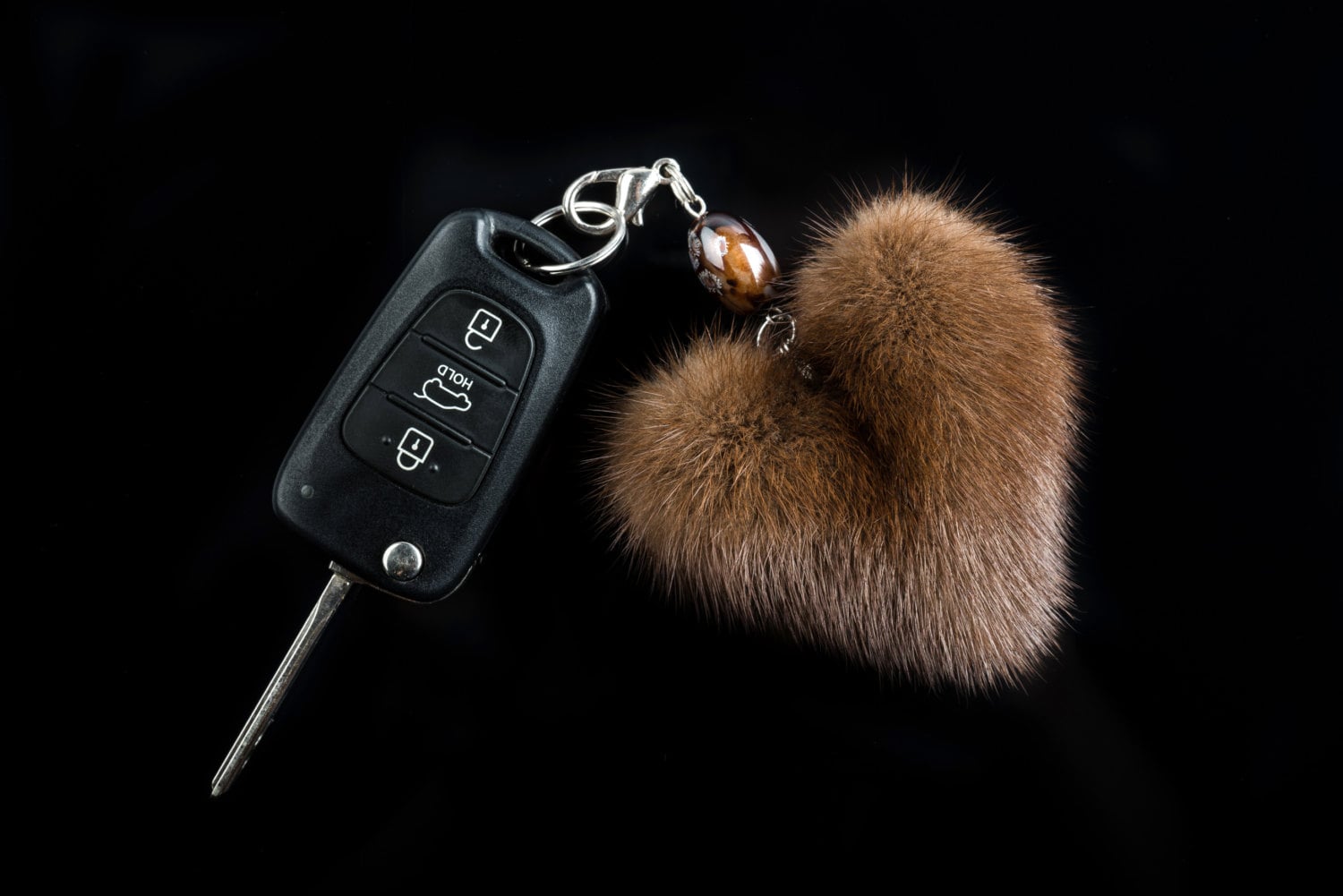 Herz Taschenanhänger, Brauner Nerzpelz Schlüsselanhänger, Love Schlüsselanhänger Mit Perlen Und Federhaken Herz Taschenanhänger, Brauner Nerzpelz Schlüsselanhänger, Love Schlüsselanhänger Mit Perlen Und Federhaken von HandMadeFurU