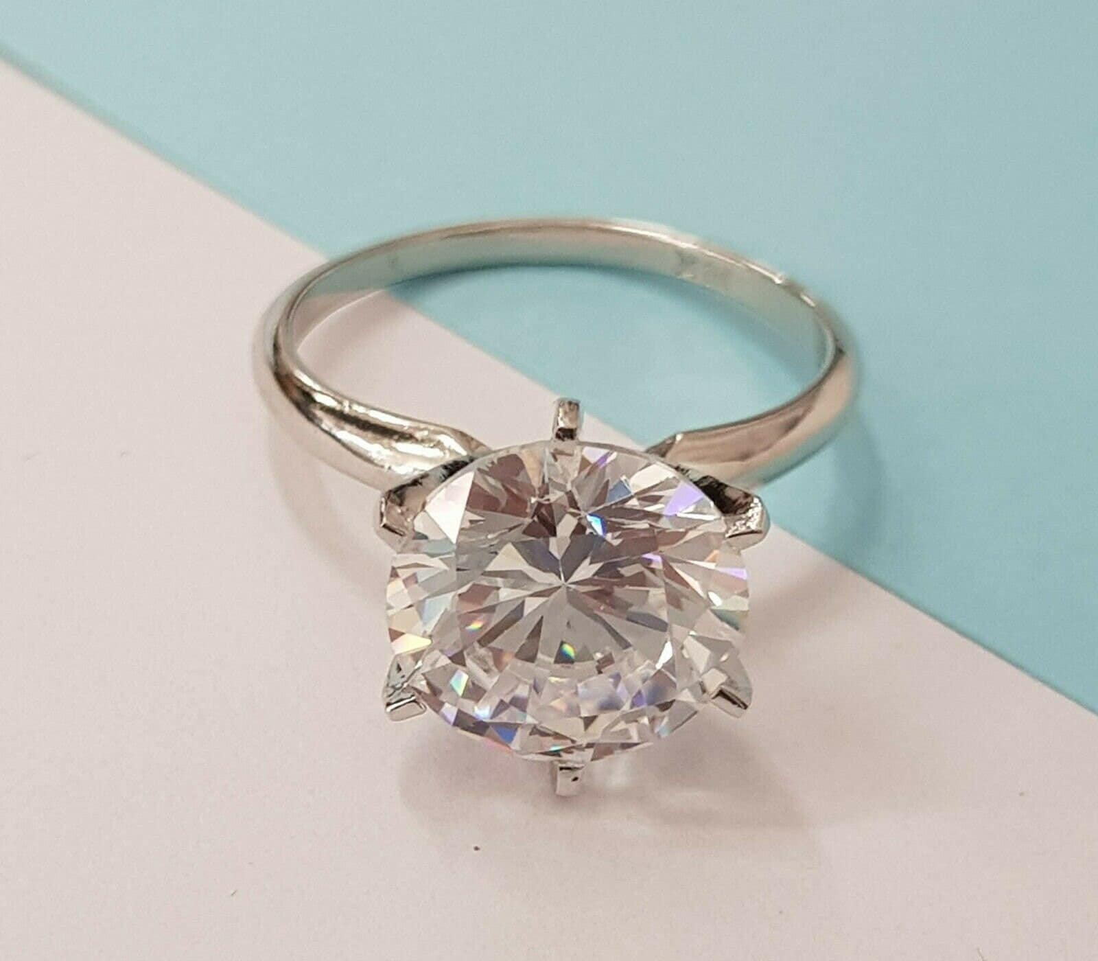 3 Karat Solitärring, Ct Moissanit-Diamantring, Feiner Echter Moissanit-Diamant-Verlobungsring von HandMadeJewelerz