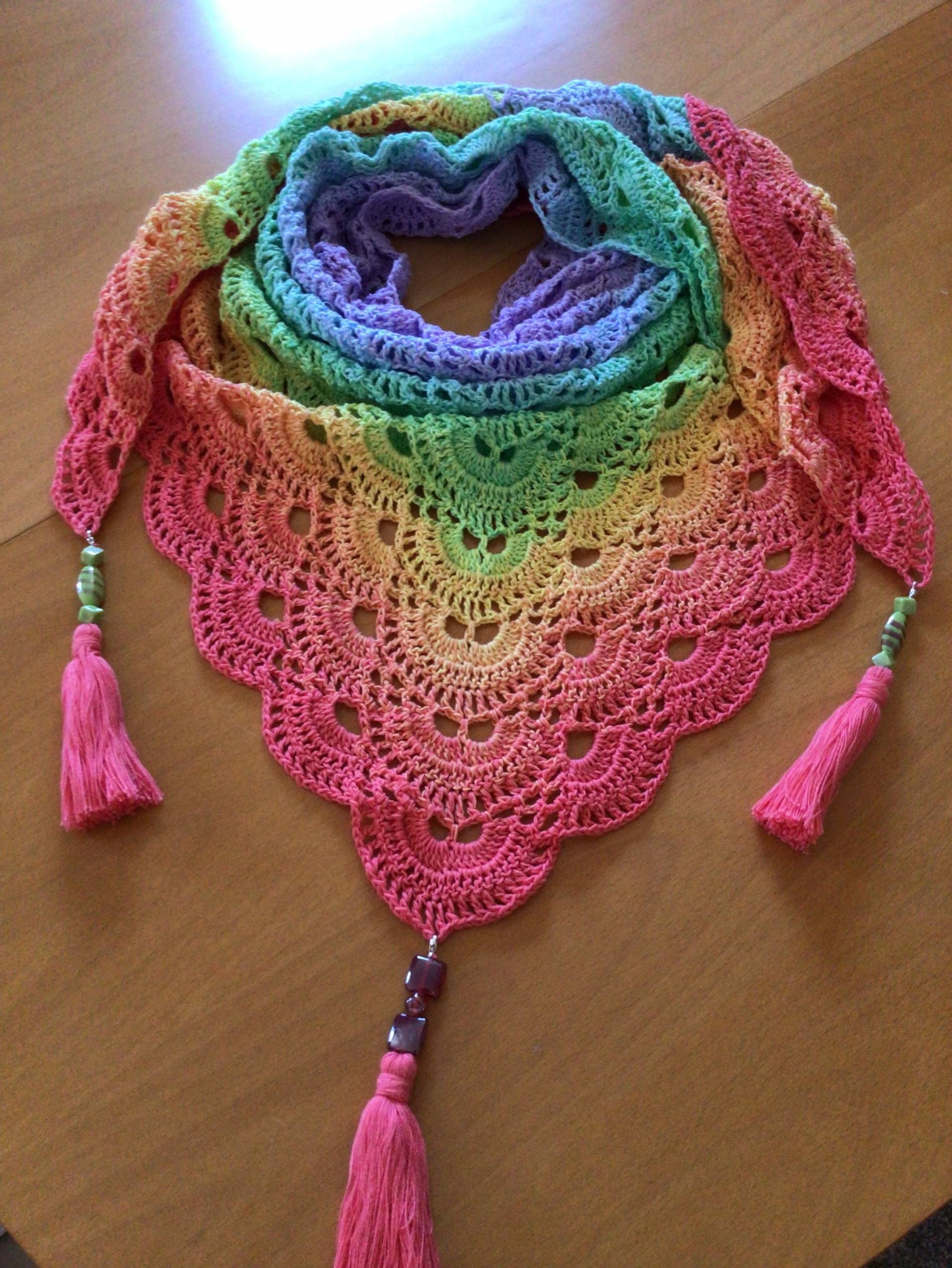 Dreieckstuch, Schultertuch, Lacetuch, Sommertuch, Stola, Geschenkidee, Häkelschal von HandMadeTraumbyKatja