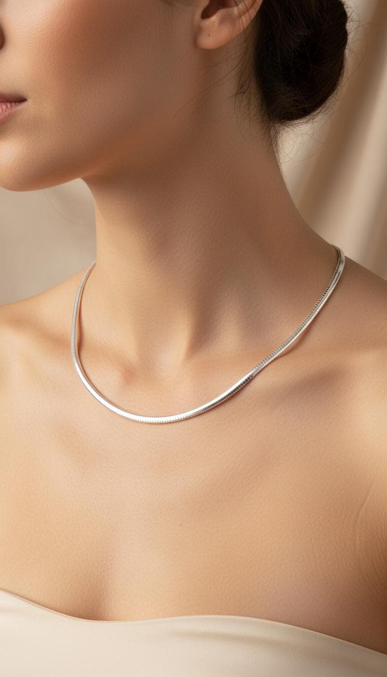 4 Mm Sterling Silber Omega Kette - Made in Italy von HandandMindSilver