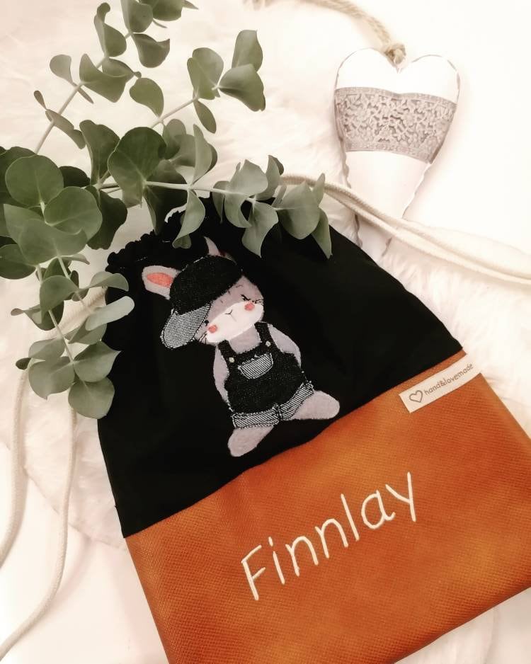 Kinderturnbeutel, Turnbeutel, Personalisiert von Handandlovemade
