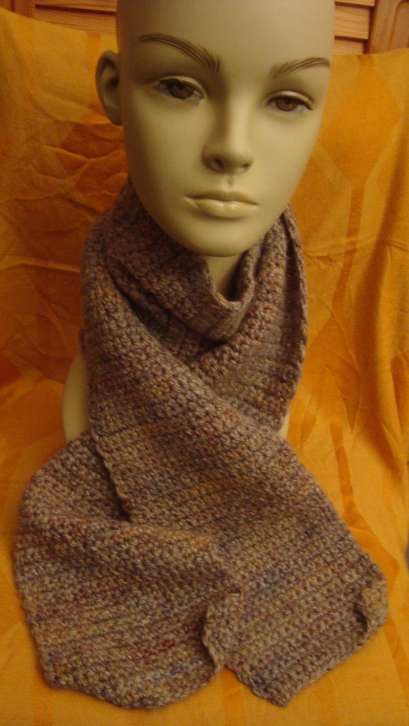 Schal Häkelschal Gehäkelt Feste Maschen Braun Grau Garngemisch Handarbeit Länge 160cm Schal Häkelschal Gehäkelt Feste Maschen Braun Grau Garngemisch Handarbeit Länge 160cm von Handarbeitslisel