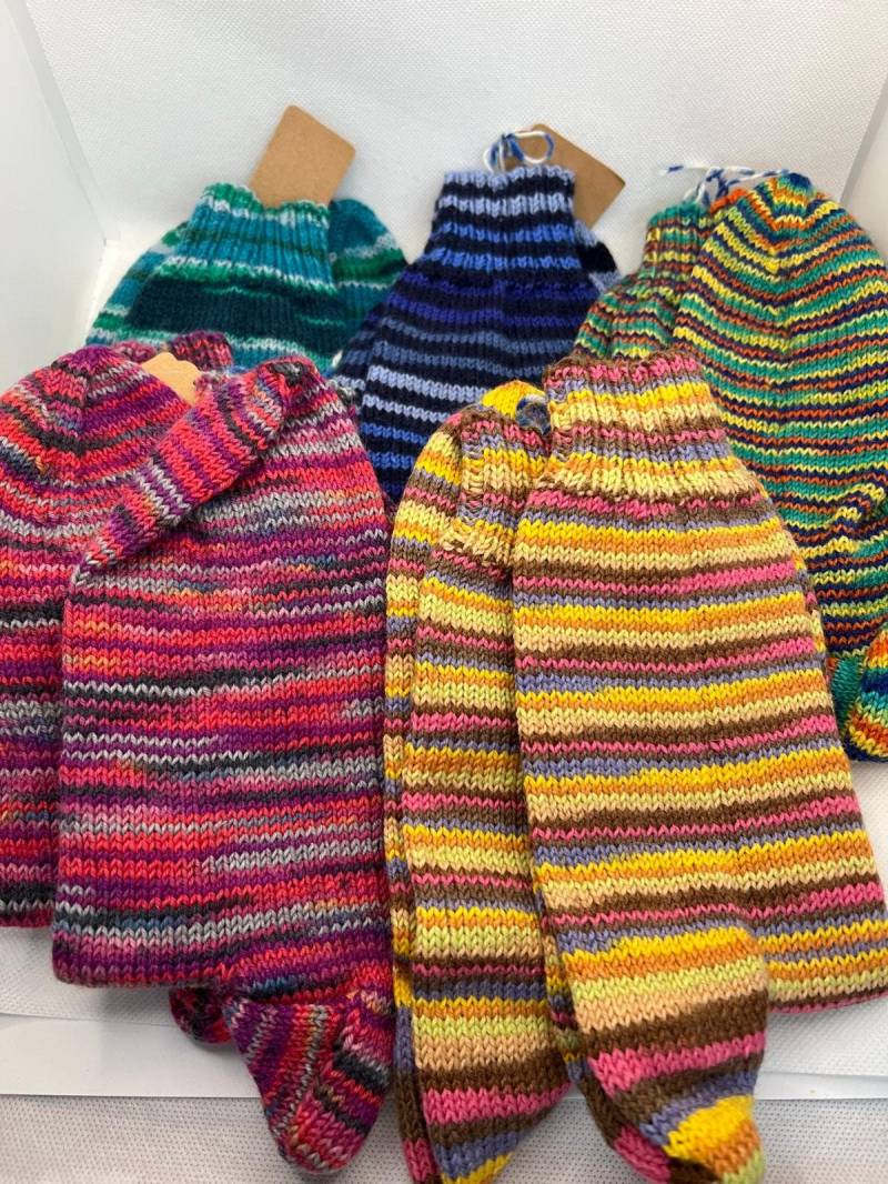 1 Paar Selbstgestrickte/Handgestrickte Color Socken Größe 38/39 Strümpfe Preis Pro von Handarbeitswunder23