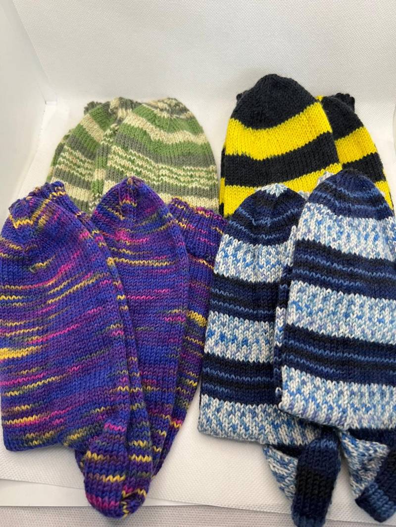 1 Paar Selbstgestrickte/Handgestrickte Regia Opal Color Socken Größe 34/35 Kinder Strümpfe Preis Pro von Handarbeitswunder23