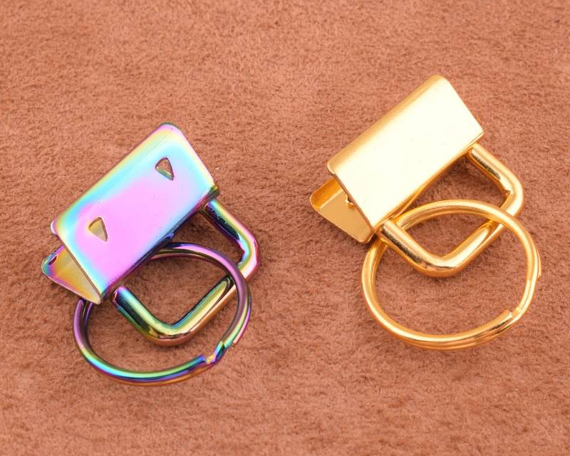 10/5 Key Fob Hardware Mit Schlüssel-Ring-Sets-1 Zoll Gold Und Regenbogen Für Baumwoll-Webbing/Großhandel/Diy Herstellung Von Vorräten von HandbagPartsStudio