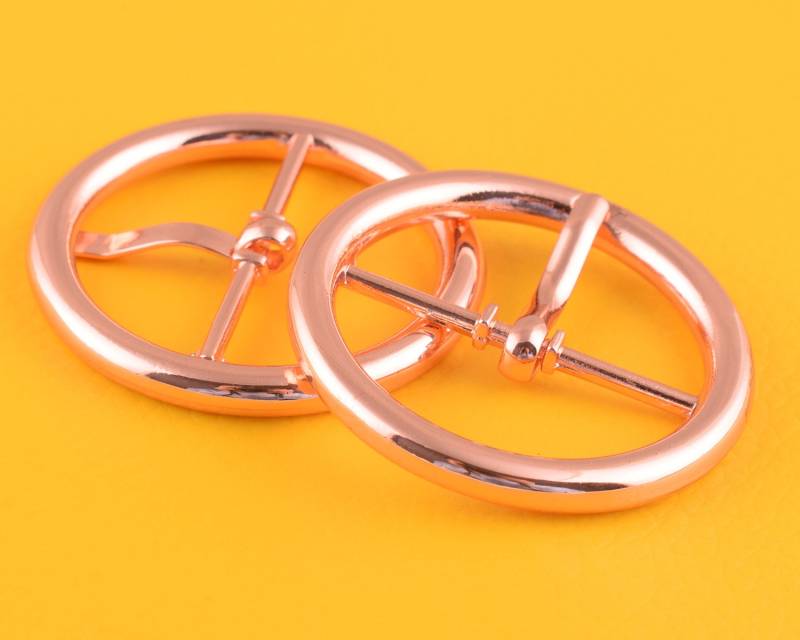 4 Stück Runde Metall Schnalle Innendurchmesser 30 Mm Rose Gold Für Handgemachte Taschen Gürtel Folie Leder Machen Kragen, Taschen, Riemen Und von HandbagPartsStudio