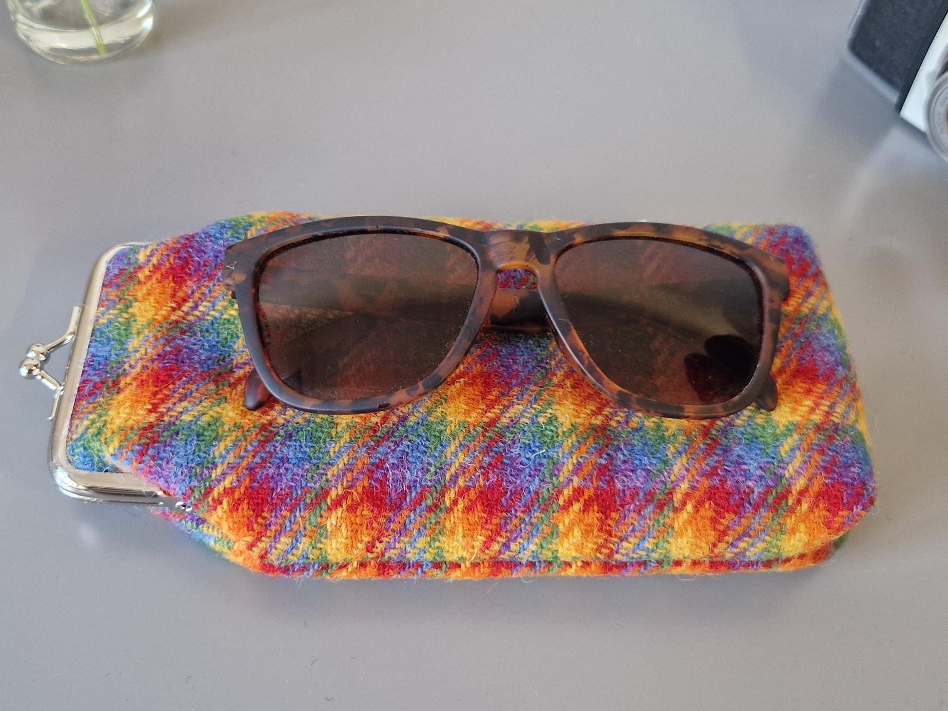 Rainbow Harris Tweed Brillenetui Brillenetui Rainbow Harris Tweed Brillenetui Brillenetui von HandbagsandHome