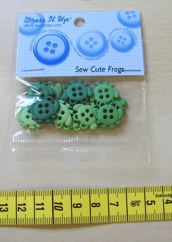 Knöpfe Frösche Dress It Up 1 Pack Frogs Sew Cute Buttons Kinderknöpfe Puppenknöpfe Dekoknöpfe Frosch Zdiuscfrogs von HandbagsandmoreNr1