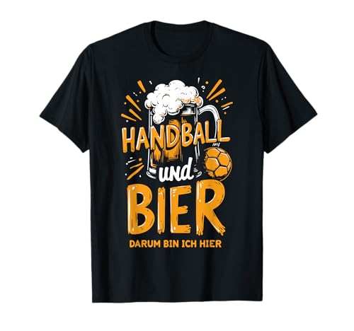 Handball Bier Vatertag Lustig Saufen Spruch Spaß Papa Männer T-Shirt von Handball Bier Lustig Vatertag Männer Geschenkidee
