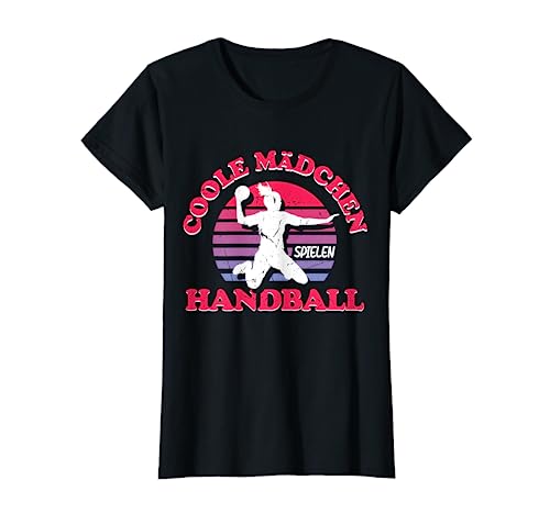 Coole Mädchen Spielen Handball Lustiger Spruch Handballerin T-Shirt von Handball Coole Geschenkidee Handballer Outfit Shop