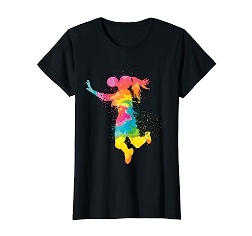 Handball Retro Handballerin für Handballspielerin Mädchen T-Shirt von Handball Coole Geschenkidee Handballer Outfit Shop