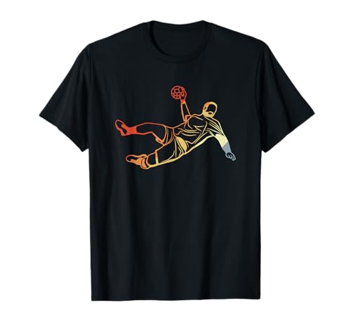 Retro Handballspieler Handballer Hallenhandball Jungen T-Shirt Retro Handballspieler Handballer Hallenhandball Jungen T-Shirt von Handball Klamotten für Handballer