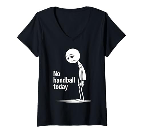 Damen Heute kein Handball T-Shirt mit V-Ausschnitt Damen Heute kein Handball T-Shirt mit V-Ausschnitt von Handball Love
