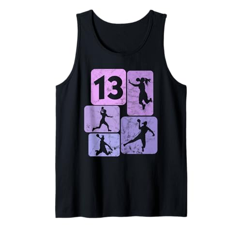 13. Geburtstag Handballer 13 Jahre Mädchen Handball Tank Top 13. Geburtstag Handballer 13 Jahre Mädchen Handball Tank Top von Handball Mädchen Geschenke Kinder Geburtstagsshirt