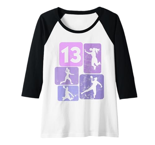 Damen 13. Geburtstag Handballer 13 Jahre Mädchen Handball Raglan Damen 13. Geburtstag Handballer 13 Jahre Mädchen Handball Raglan von Handball Mädchen Geschenke Kinder Geburtstagsshirt