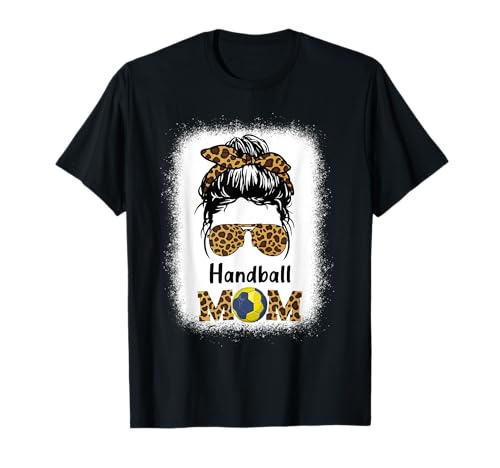 Handball Mom gebleichter Leoparden-Geparden-Druck Damen Handball T-Shirt Handball Mom gebleichter Leoparden-Geparden-Druck Damen Handball T-Shirt von Handball Mom Mom Mama Mothers Day Funny Leopard