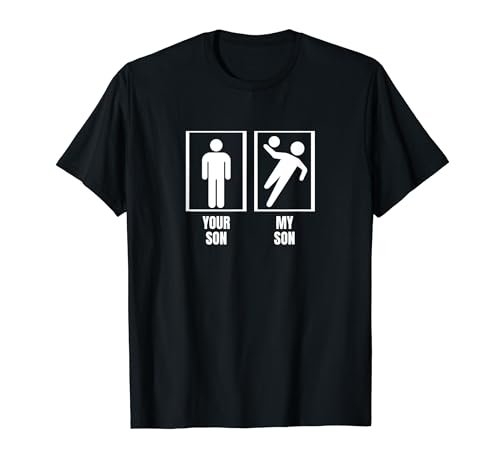 Handball Dein Sohn Mein Sohn Papa Vater Mama Mutter Handball T-Shirt Handball Dein Sohn Mein Sohn Papa Vater Mama Mutter Handball T-Shirt von Handball Players Coach Court