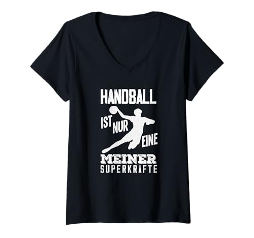 Damen Handball Ist Nur Eine Meiner Superkräfte Lustiges Handball T-Shirt mit V-Ausschnitt Damen Handball Ist Nur Eine Meiner Superkräfte Lustiges Handball T-Shirt mit V-Ausschnitt von Handball Spruch Lustige Handballer Geschenke