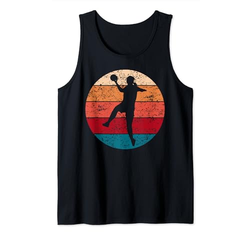 Handball Retro Vintage Handballerin Beachhandball Damen Tank Top Handball Retro Vintage Handballerin Beachhandball Damen Tank Top von Handball Zubehör Bekleidung Für Frauen Und Mädchen