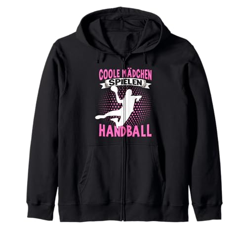 Handballerin Damen Kinder Coole Mädchen Spielen Handball. Kapuzenjacke von Handballer Zubehör Handballspieler Sportler Sport.