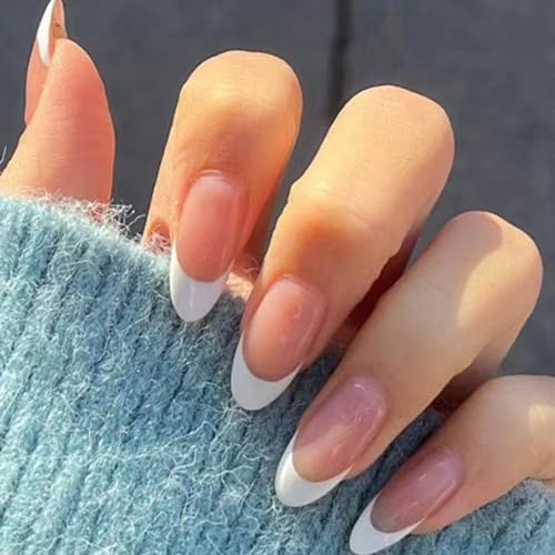 Handcess French False Nails Pink und Weiß Oval Acryl Presse auf Nail Fake Nails Full Cover für Frauen Handcess French False Nails Pink und Weiß Oval Acryl Presse auf Nail Fake Nails Full Cover für Frauen von Handcess