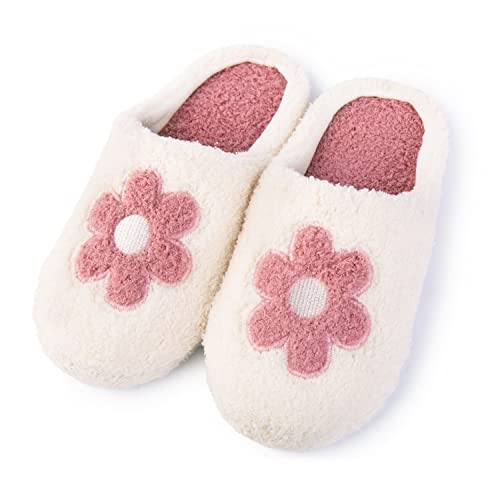 Handcraft Damen Luna Mellow Novelty Cozy Memory Foam Slippers with Cat, Dog & Sleepy Themes, S-XL Hausschuh, Gänseblümchen, X-Large von Handcraft