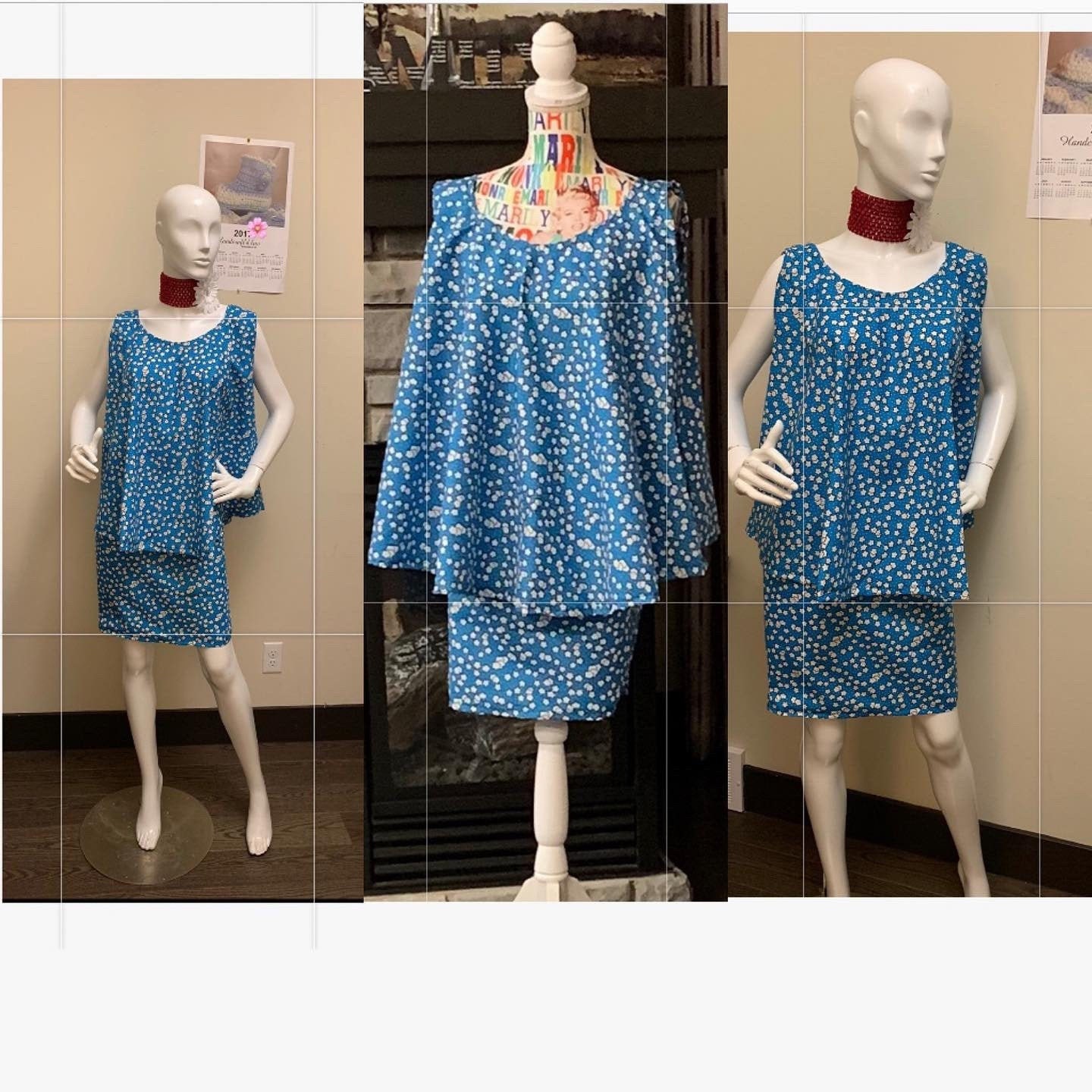 Nur Display Kreistop Mit Passendem Rock | Nur Display Bitte Andere Stoffe Link in Der Beschreibung Auswählen von HandcraftdLuv