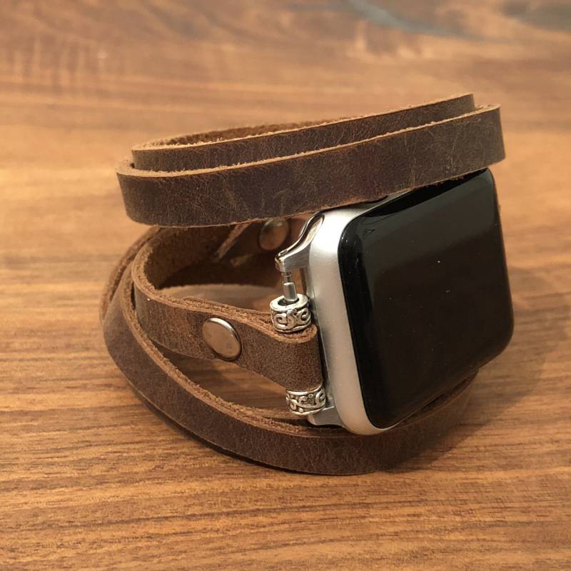 Lederarmband Für Apple-Uhr Multi-Wickelarmband Armband von HandcraftedInTheUK