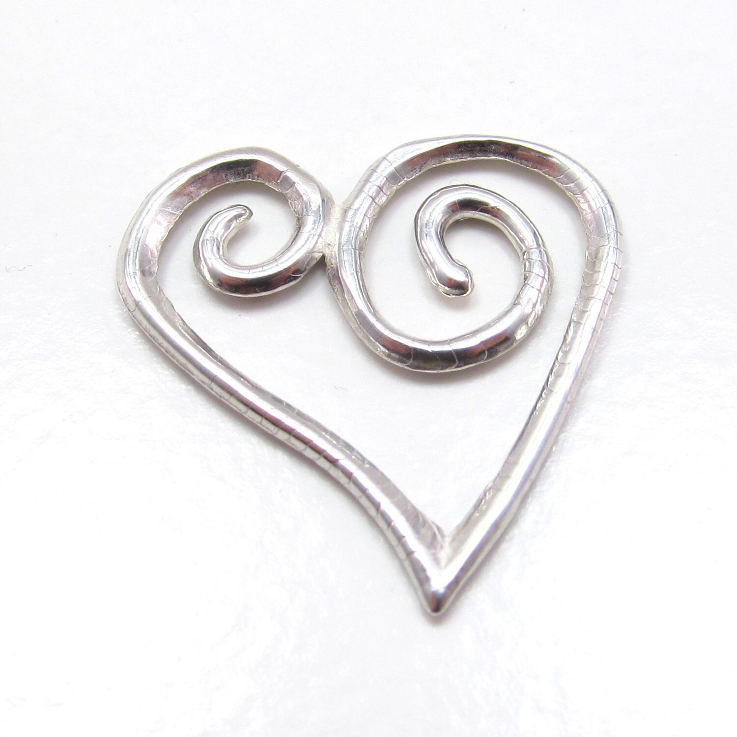 sterling Silber Herz Anhänger sterling Silber Herz Anhänger von Handcraftedsterling