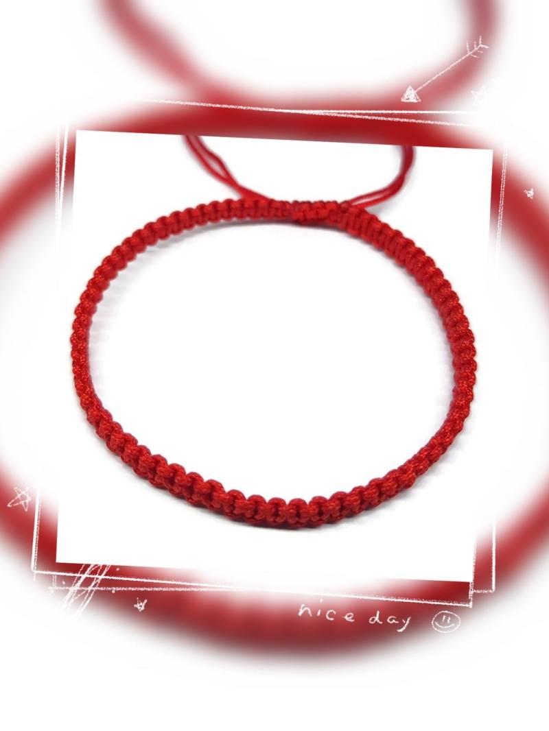Handgemachtes Glücksarmband in Rot, Für Schutz Und Segen von Handcraftsella