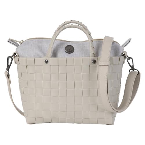 Handed By Dash Crossbody bag fat strap pale grey size XS with PU shoulder strap and zip closure pale grey von Handed By