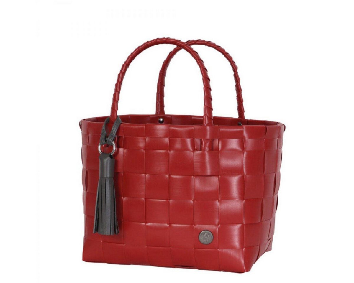 Handed By Einkaufskorb Handed By Shopper Paris Mini Crimson Red mit Quaste in Dark Grey von Handed By