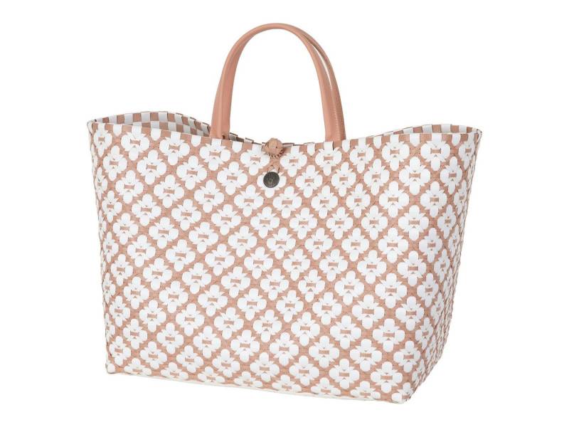 Handed By Einkaufsshopper Motif Bag Shopper L copper blush with white pattern von Handed By