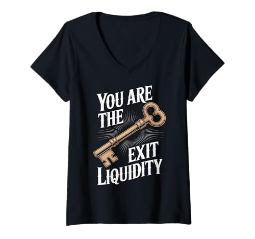 Damen You Are The Exit Liquidity Trading Investing Sarcasm |- T-Shirt mit V-Ausschnitt Damen You Are The Exit Liquidity Trading Investing Sarcasm |- T-Shirt mit V-Ausschnitt von Handelszungenfinanzierung Quip